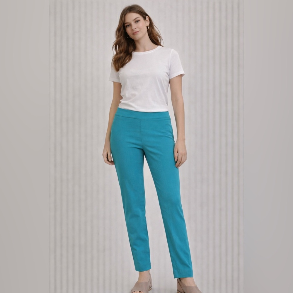 Krazy Larry Blue Pull On Stretch Pants Size 6